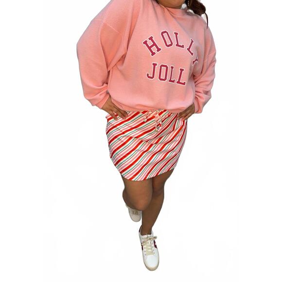 NEW JESS LEA candy cane skort in pink, mint & red - Picture 3 of 5